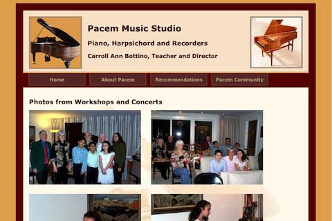 Website for a music teacher