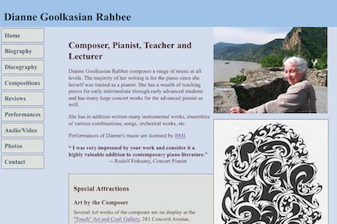 Website for a composer