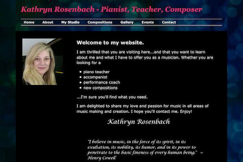 Website for a composer and piano teacher